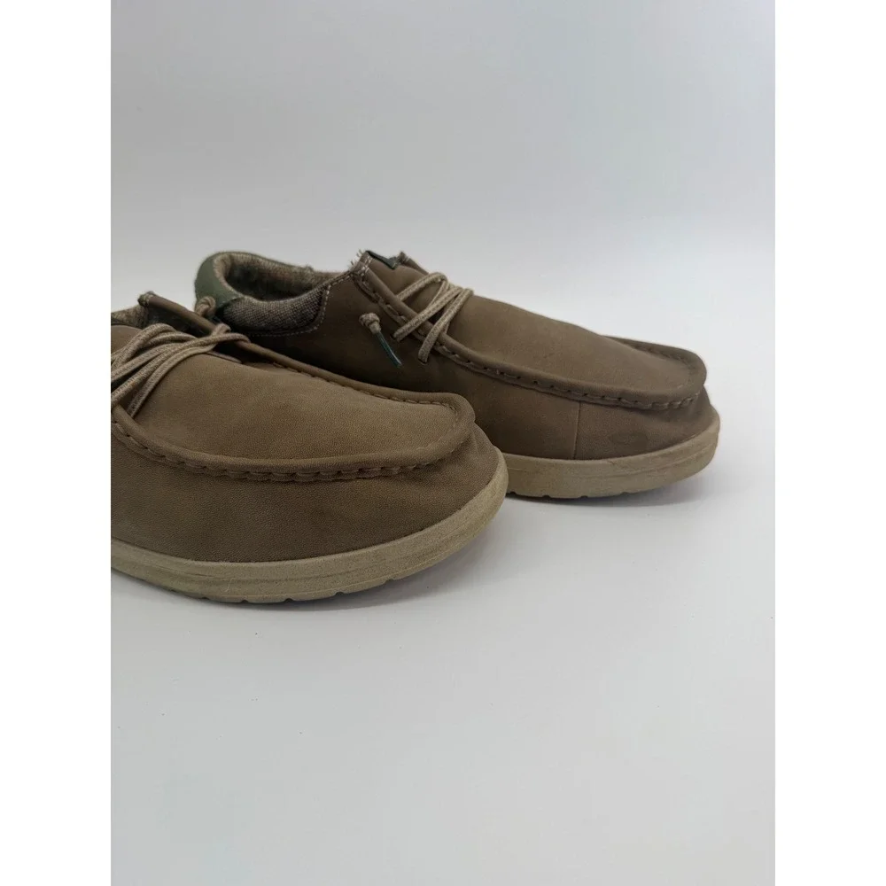 Hey Dude Paul Wide Nut Brown Mens Slip On Loafers 44043-2AH Size 11 EE